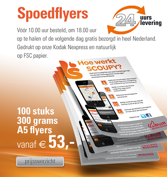 Spoed Flyers - Binnen 24uur gereed